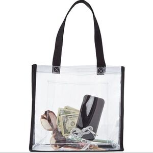 4-Pack Holloway Carrier Heavy-Guage Clear Plastic Tote - Stadium Approved‍﻿﻿﻿﻿﻿﻿